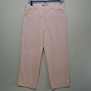 Ralph Lauren Womens 6 Classic Chino Capri Pants Pink Cotton Mid Rise